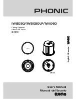 Phonic IW1060 User Manual preview