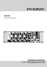 Phonic KA720 User Manual preview