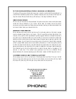 Предварительный просмотр 18 страницы Phonic MAX 1500 plus User Manual