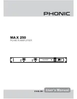 Предварительный просмотр 1 страницы Phonic MAX 250 User Manual