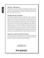 Предварительный просмотр 22 страницы Phonic MAX 3500 User Manual