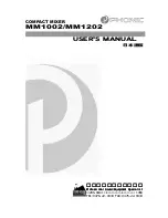 Предварительный просмотр 1 страницы Phonic MM1002 (Japanese) User Manual