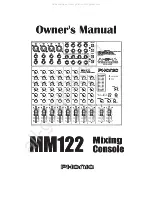 Phonic MM122 Owner'S Manual preview