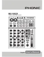 Preview for 1 page of Phonic MU 1002X User Manual