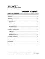 Preview for 3 page of Phonic MU 1002X User Manual