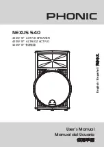 Phonic NEXUS 540 User Manual preview