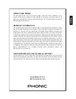 Preview for 21 page of Phonic PAA3X User Manual