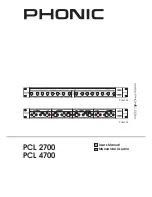 Предварительный просмотр 1 страницы Phonic PCL 2700 User Manual