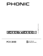 Phonic PCX 3000 User Manual preview