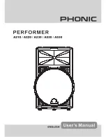 Предварительный просмотр 1 страницы Phonic performer A210 User Manual