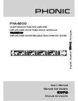 Phonic PHA 4800 User Manual preview