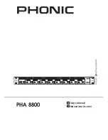 Phonic PHA 8800 User Manual preview