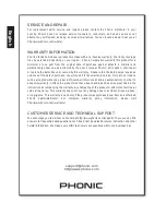 Предварительный просмотр 8 страницы Phonic PHA 8800 User Manual