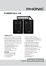 Preview for 1 page of Phonic POWERPACK 410 User Manual