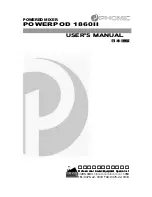 Phonic POWERPOD 1860 II (Japanese) User Manual preview