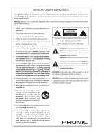 Предварительный просмотр 2 страницы Phonic Powerpod 620 R User Manual