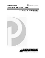 Предварительный просмотр 1 страницы Phonic POWERPOD 740/1062 User Manual