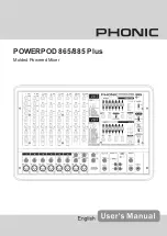 Phonic POWERPOD 865 User Manual preview