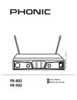 Phonic PR-800 User Manual preview