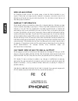 Preview for 14 page of Phonic PR-800 User Manual