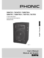 Phonic SE705 User Manual preview