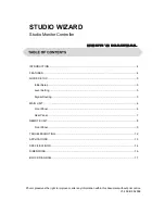 Preview for 3 page of Phonic STUDIO WIZARD User Manual