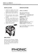 Предварительный просмотр 2 страницы Phonic WM40-L Manual