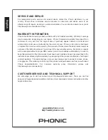Preview for 10 page of Phonic XP6000 User Manual