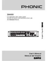 Phonic ZAIOO User Manual preview