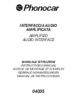Phonocar 04035 Instruction Manual предпросмотр
