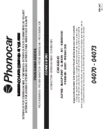 Preview for 1 page of Phonocar 0407 Series Instructions Manual