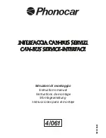 Phonocar 4/061 Instruction Manual предпросмотр