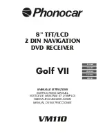 Предварительный просмотр 1 страницы Phonocar Golf VII Instruction Manual