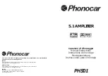 Phonocar PH501 Manual Instructions предпросмотр