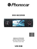 Предварительный просмотр 1 страницы Phonocar VM 016 Instruction Manual