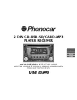 Phonocar VM 029 Instruction Manual предпросмотр