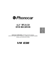 Предварительный просмотр 1 страницы Phonocar VM 038 Instruction Manual