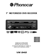 Предварительный просмотр 1 страницы Phonocar VM 040 Manual Instructions