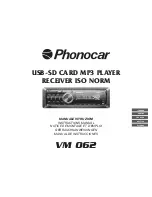 Phonocar VM 062 Instruction Manual preview