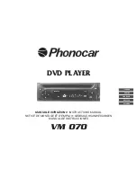 Phonocar VM 070 Instruction Manual preview