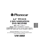 Предварительный просмотр 1 страницы Phonocar VM 080 Instruction Manual