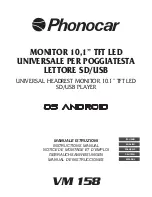 Предварительный просмотр 1 страницы Phonocar VM 158 Instruction Manual