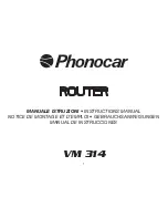 Preview for 1 page of Phonocar VM 314 Instruction Manual