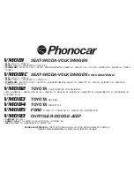 Preview for 1 page of Phonocar VM081 Instruction Manual