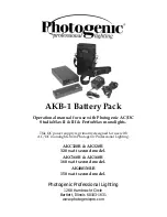 Photogenic Professional Lighting AKB-1 Operational Manual preview