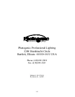 Предварительный просмотр 16 страницы Photogenic Professional Lighting AKC160 Operator'S Manual