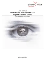 Photon Focus MV1-D2080(IE) Series User Manual preview