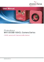 Photon Focus MV1-D3360-160-CL Series User Manual preview