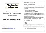 Photonic Universe GEL-DC-12V200AH Instruction Manual preview