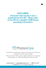 Preview for 2 page of PhotoniCare TOMi Scope Quick Start Pocket Manual